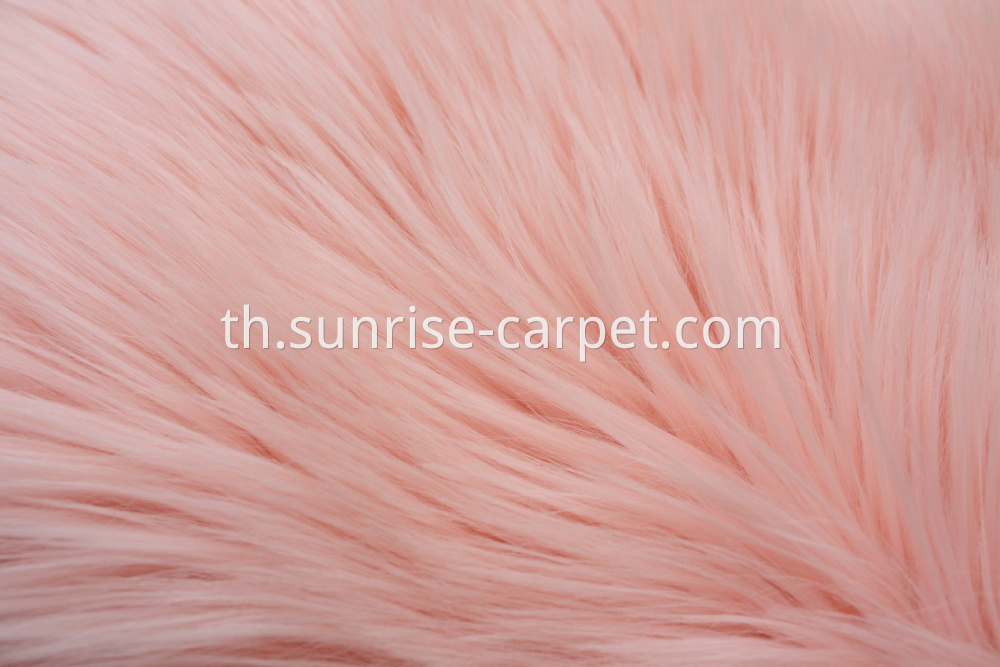 Imitation Fur Rug With Pink Color